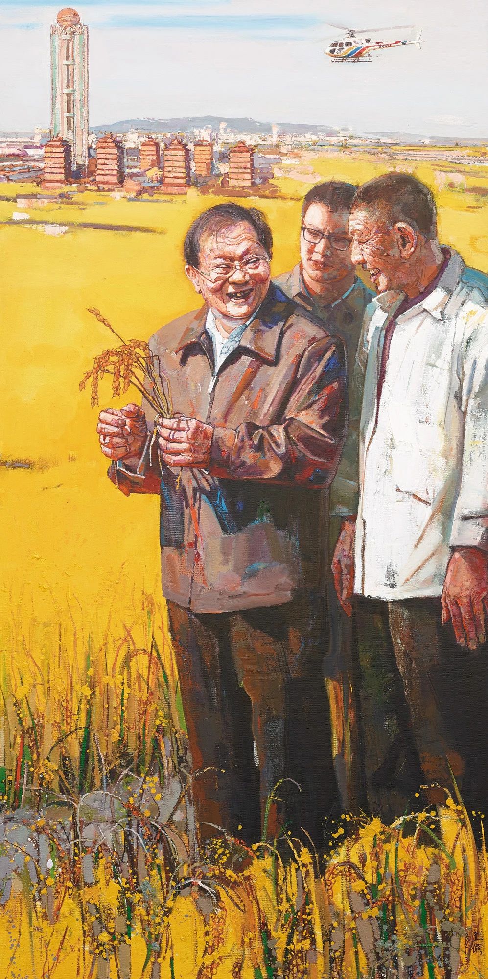 王俭 江苏最美奋斗者-吴仁宝 油画 180cmx90cm